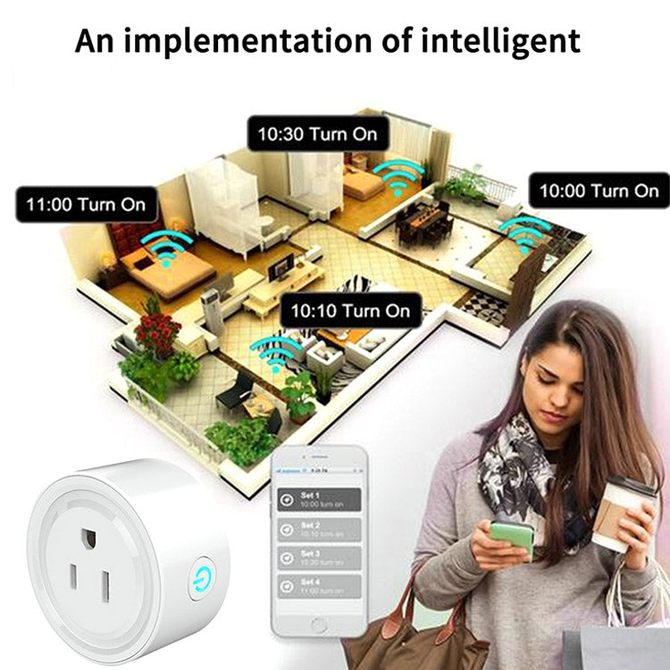 Tuya Smart App Wifi Smart Socket Phone Remote Timing Voice Switch Supports Alexa US Plug, Style: 20A Power Model - Smart Socket by PMC TechLife | Online Shopping South Africa | PMC TechLife