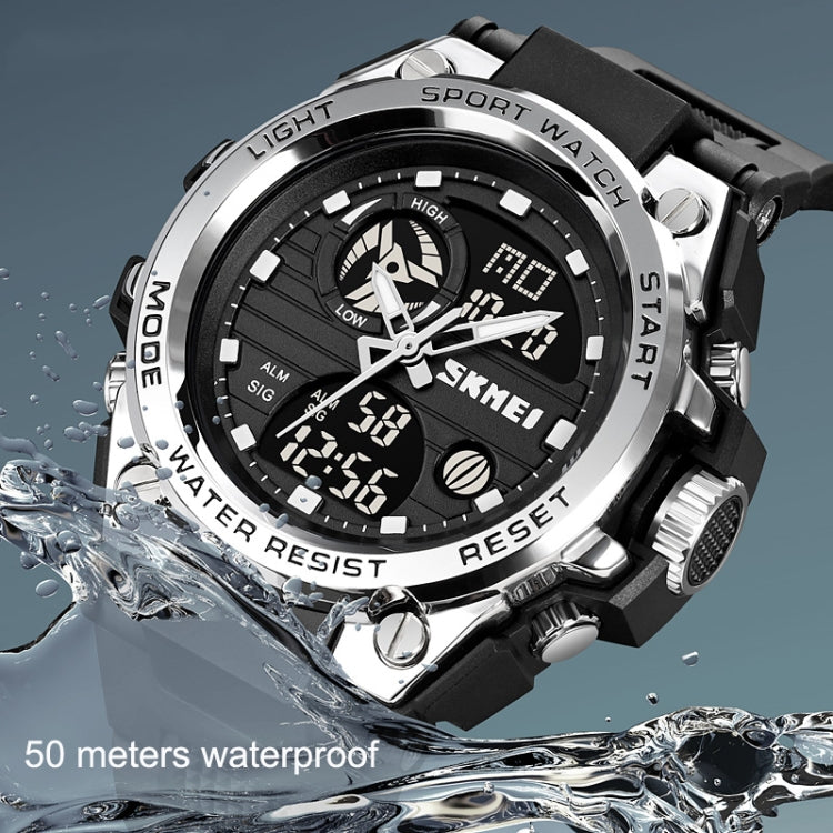 SKMEI 2031 Multifunctional Outdoor Waterproof Chronograph Men Sports Watch(Black Gold) - Silicone Strap Watches by SKMEI | Online Shopping South Africa | PMC Jewellery | Buy Now Pay Later Mobicred