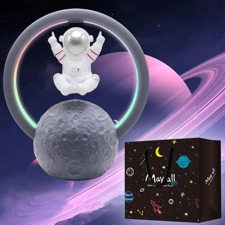 Y-598 Suspended Astronaut Bluetooth Speaker RGB Light Subwoofer Ornament,Spec: 598A Silver+Gift Bag - Desktop Speaker by PMC Jewellery | Online Shopping South Africa | PMC Jewellery