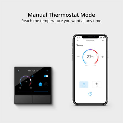 Sonoff NSPanel WiFi Smart Scene Switch Thermostat Temperature All-in-One Control Touch Screen, EU Plug(Black) - Smart Switch by Sonoff | Online Shopping South Africa | PMC Jewellery | Buy Now Pay Later Mobicred