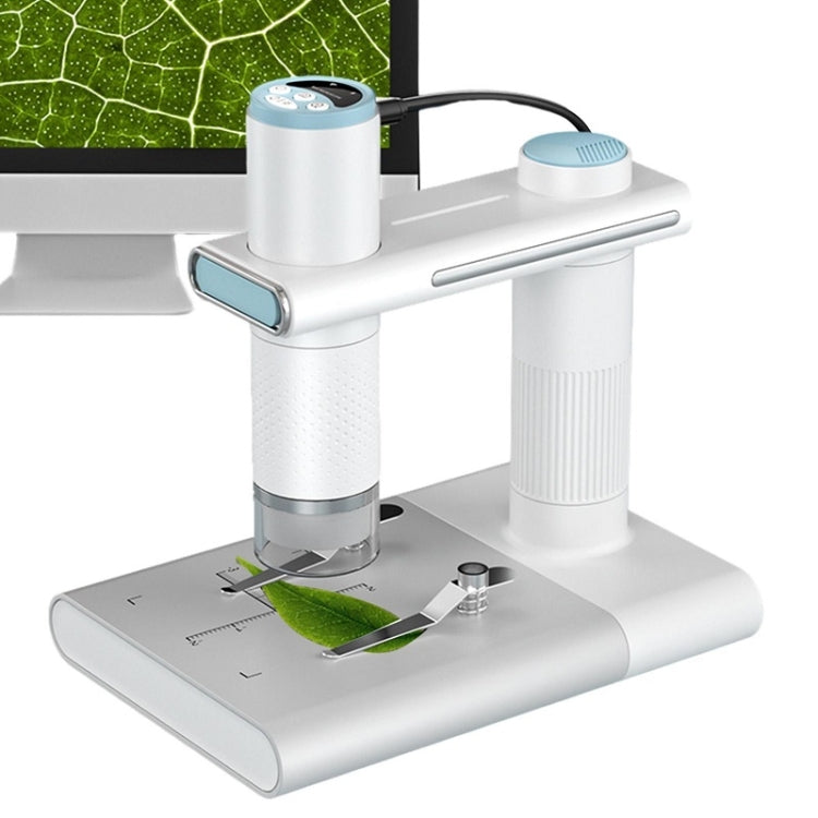 WIFI HD USB Electron Microscope Digital Magnifier With Stand(White) - Digital Microscope by PMC Jewellery | Online Shopping South Africa | PMC Jewellery | Buy Now Pay Later Mobicred