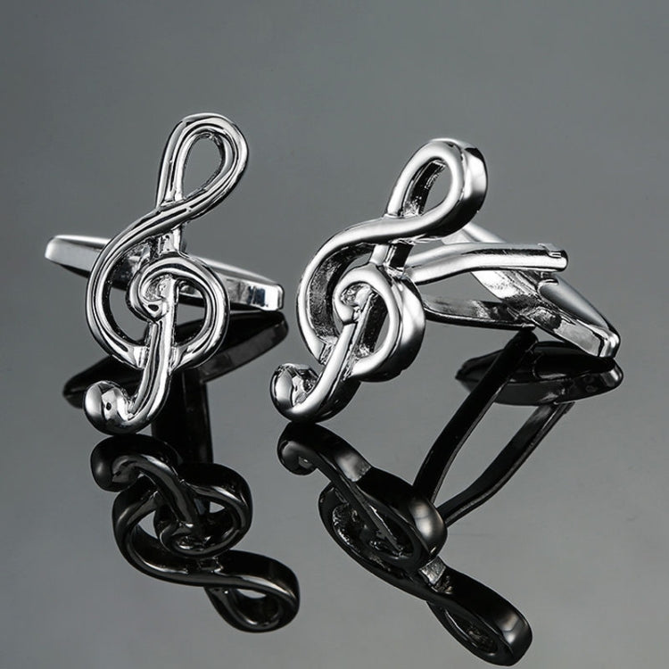 2 pairs Brass Music Series Instrument Note Cufflinks, Color: Silver  Treble Symbol - Cufflinks by PMC Jewellery | Online Shopping South Africa | PMC Jewellery