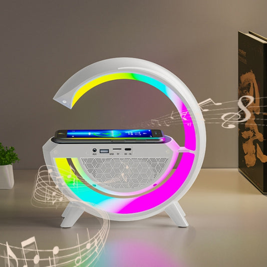 DH001 Smart Wireless Charging Ambient Light Bluetooth Speaker(White) - Desktop Speaker by PMC Jewellery | Online Shopping South Africa | PMC Jewellery