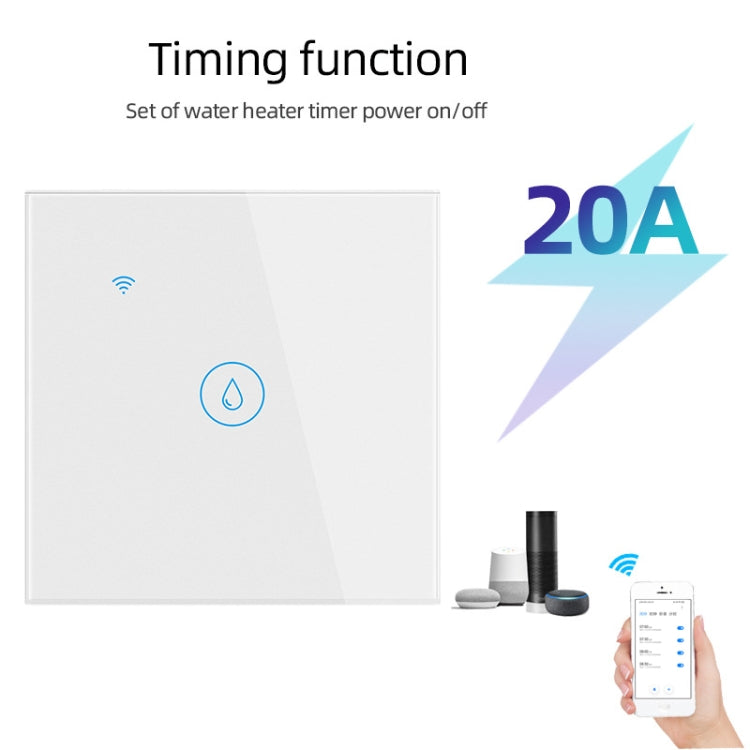 WIFI 20A Water Heater Switch Black High Power Time Voice Control EU Plug - Smart Switch by PMC TechLife | Online Shopping South Africa | PMC TechLife | Buy Now Pay Later Mobicred