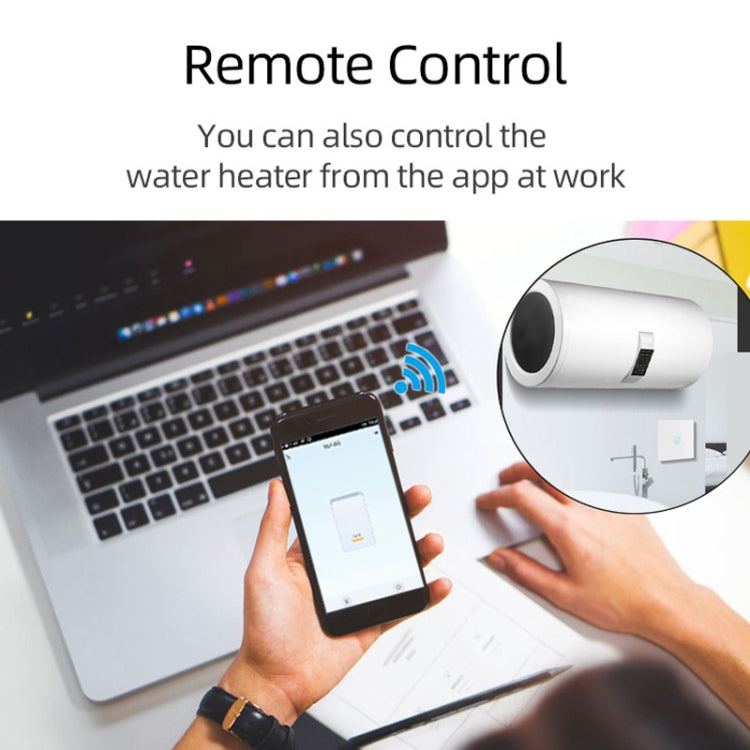 WIFI 20A Water Heater Switch Black High Power Time Voice Control EU Plug - Smart Switch by PMC TechLife | Online Shopping South Africa | PMC TechLife | Buy Now Pay Later Mobicred
