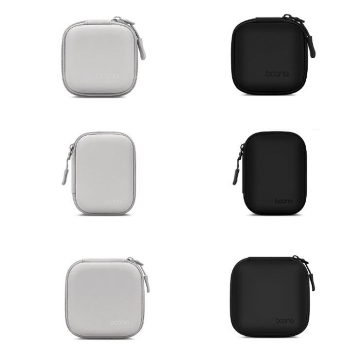 Baona BN-F003 Leather Digital Headphone Cable U Disk Storage Bag, Specification: Rectangular Gray - Digital Storage Bag by Baona | Online Shopping South Africa | PMC TechLife | Buy Now Pay Later Mobicred