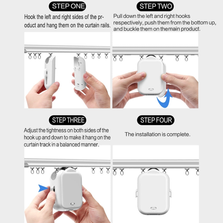 X101 Smart Home Automatic Curtain Machine With RC, Style: Roman Pole Model Single Host+Gateway - Smart Switch by PMC TechLife | Online Shopping South Africa | PMC TechLife | Buy Now Pay Later Mobicred