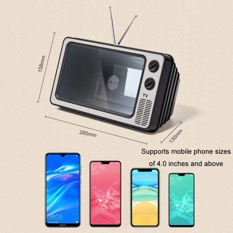 Retro TV Mobile Phone Screen Video Amplifier Mobile Phone Holder(Gray) - free shipping - PMC TechLife - Order now!