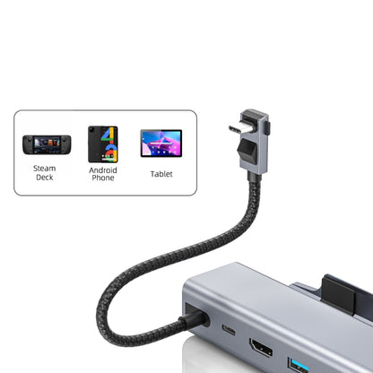 For Steam Deck HDMI+RJ45+2 USB 3.0 +USB-C/Type-C 3.0+USB-C PD 100W  6-In-1 Base Docking Station Bracket - Other Accessories by PMC Jewellery | Online Shopping South Africa | PMC Jewellery | Buy Now Pay Later Mobicred