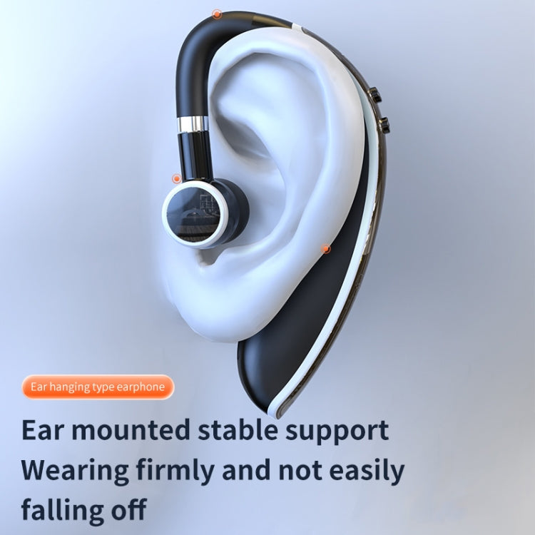 GL20 Digital Single-ear Rotating Universal Bluetooth Earphone(Black White) - Bluetooth Earphone by PMC Jewellery | Online Shopping South Africa | PMC Jewellery