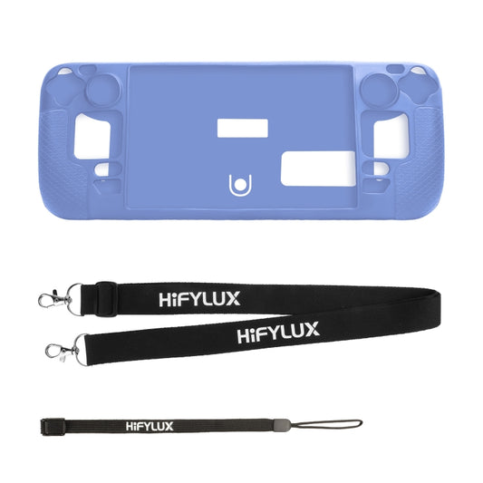 For Steam Deck Hifylux ST-PF14 Game Console Silicone Case Anti-scratch Non-slip Handheld Case Lanyard(Blue) - Accessories by PMC Jewellery | Online Shopping South Africa | PMC Jewellery