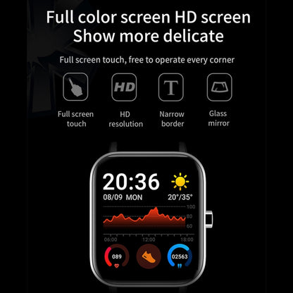 H10 1.69 inch Screen Bluetooth Call Smart Watch, Support Heart Rate/Blood Pressure/Sleep Monitoring, Color: Black - Smart Wear by PMC Jewellery | Online Shopping South Africa | PMC Jewellery