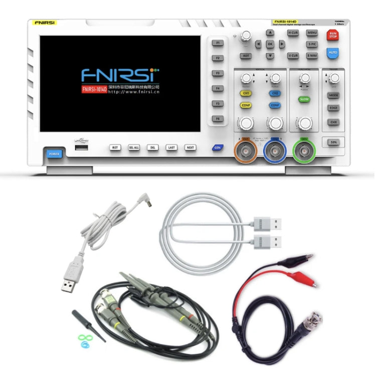 FNIRSI 1014D 2 in 1 Dual-channel 100M Bandwidth Digital Oscilloscope 1GS Sampling Signal Generator, US Plug - Digital Multimeter by FNIRSI | Online Shopping South Africa | PMC Jewellery | Buy Now Pay Later Mobicred