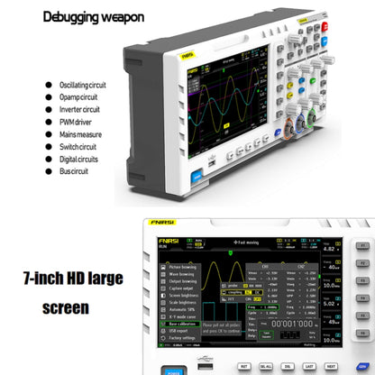 FNIRSI 1014D 2 in 1 Dual-channel 100M Bandwidth Digital Oscilloscope 1GS Sampling Signal Generator, US Plug - Digital Multimeter by FNIRSI | Online Shopping South Africa | PMC Jewellery | Buy Now Pay Later Mobicred