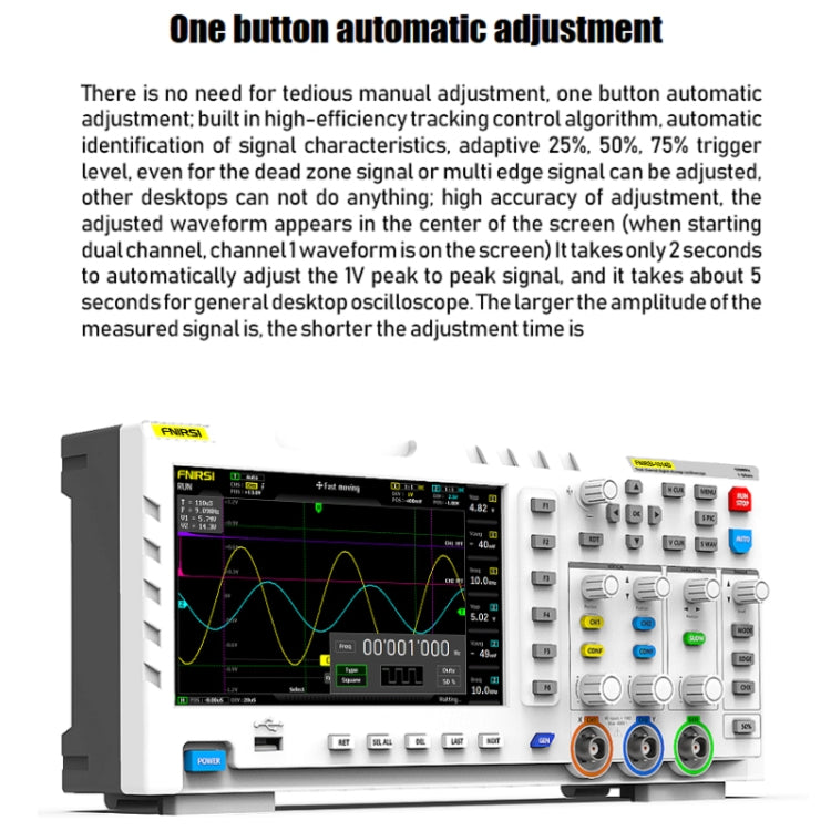 FNIRSI 1014D 2 in 1 Dual-channel 100M Bandwidth Digital Oscilloscope 1GS Sampling Signal Generator, US Plug - Digital Multimeter by FNIRSI | Online Shopping South Africa | PMC Jewellery | Buy Now Pay Later Mobicred