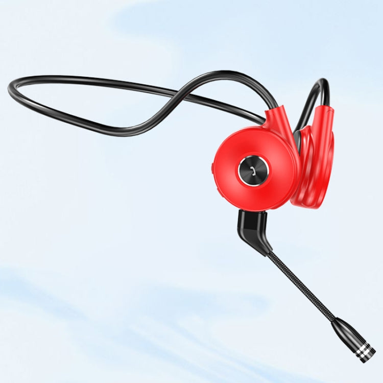 M1 Stereo Sound Running Sports Bone Conduction Bluetooth Earphones With Microphone(Red) - Neck-mounted Earphone by PMC Jewellery | Online Shopping South Africa | PMC Jewellery