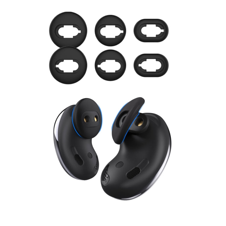 For Samsung Galaxy Buds Live AhaStyle PT132 S+M+L Silicone Earbud(Black) - Anti-dust & Ear Caps by AhaStyle | Online Shopping South Africa | PMC Jewellery