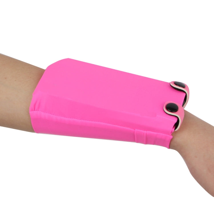 7 Inch Mobile Phone Outdoor Sports Wrist Bag Elastic Close-fitting Mini Arm Bag(Rose Red) - Other by PMC Jewellery | Online Shopping South Africa | PMC Jewellery