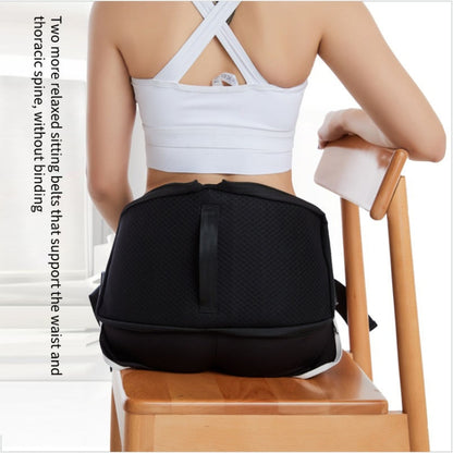 Adjustable Sitting Back Support Belt Office Posture Correction Harness Lumbar, Size: Free Size(Black) - Corrector by PMC Jewellery | Online Shopping South Africa | PMC Jewellery