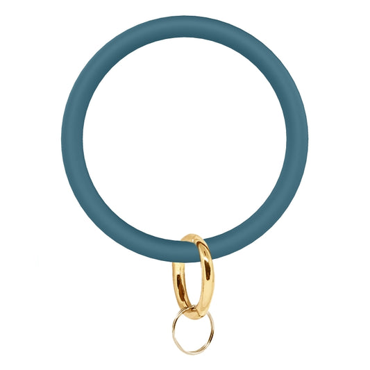 SiB005 Large Round Silicone Bracelet Keychain Outdoor Sports Silicone Bracelet(Iron Green) - Bracelets by PMC Jewellery | Online Shopping South Africa | PMC Jewellery