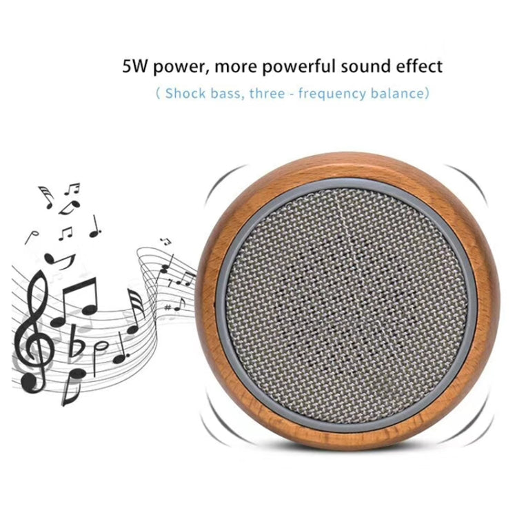 BT810 Small Outdoor Portable Wooden Bluetooth Speaker Support TF Card & 3.5mm AUX(Silver Gray) - Mini Speaker by PMC Jewellery | Online Shopping South Africa | PMC Jewellery