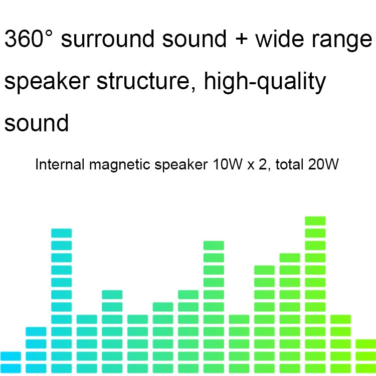 BT808 20W Desktop Computer Bluetooth Speaker 3D Stereo Sound Effect Home Speaker(Black) - Desktop Speaker by PMC TechLife | Online Shopping South Africa | PMC TechLife