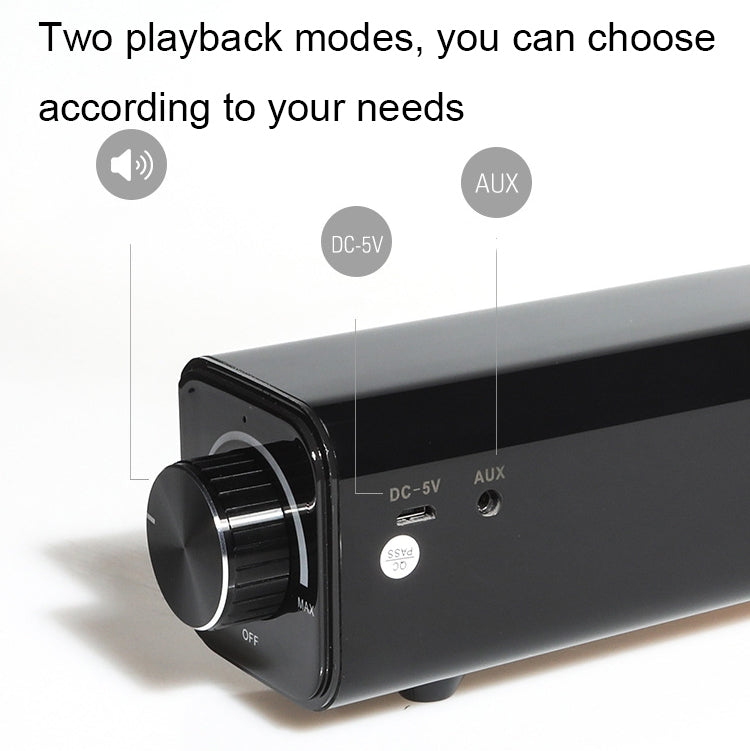 BT808 20W Desktop Computer Bluetooth Speaker 3D Stereo Sound Effect Home Speaker(Black) - Desktop Speaker by PMC TechLife | Online Shopping South Africa | PMC TechLife