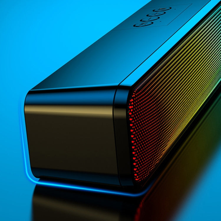 E-3562 Desktop Long Strip Multifunctional RGB Colorful Light Bluetooth Wireless Speaker(Black) - Desktop Speaker by PMC TechLife | Online Shopping South Africa | PMC TechLife