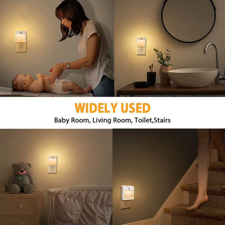 NL2101 Motion Sensor LED Night Light AC Plug Dimming Sleep Lights,Spec: Warm White EU Plug - Sensor LED Lights by PMC TechLife | Online Shopping South Africa | PMC TechLife | Buy Now Pay Later Mobicred