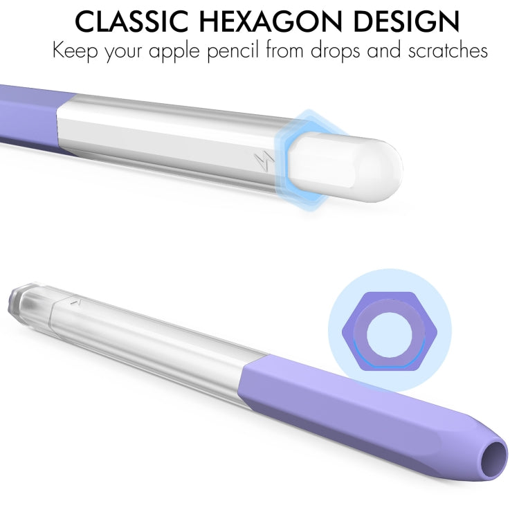 For Apple Pencil 2 AhaStyle PT-LC05 Jelly Style Translucent Silicone Protective Pen Case(Purple) - Pencil Accessories by AhaStyle | Online Shopping South Africa | PMC Jewellery | Buy Now Pay Later Mobicred