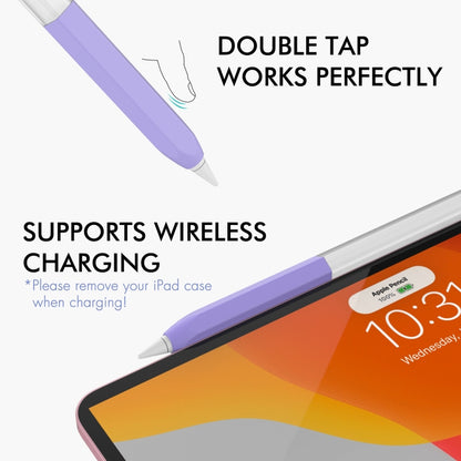 For Apple Pencil 2 AhaStyle PT-LC05 Jelly Style Translucent Silicone Protective Pen Case(Purple) - Pencil Accessories by AhaStyle | Online Shopping South Africa | PMC Jewellery | Buy Now Pay Later Mobicred