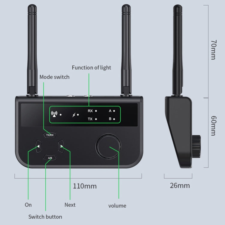 B39 2 In 1 Bluetooth 5.3AUX Music Receiver TV Computer Adapter - Audio Receiver Transmitter by PMC TechLife | Online Shopping South Africa | PMC TechLife