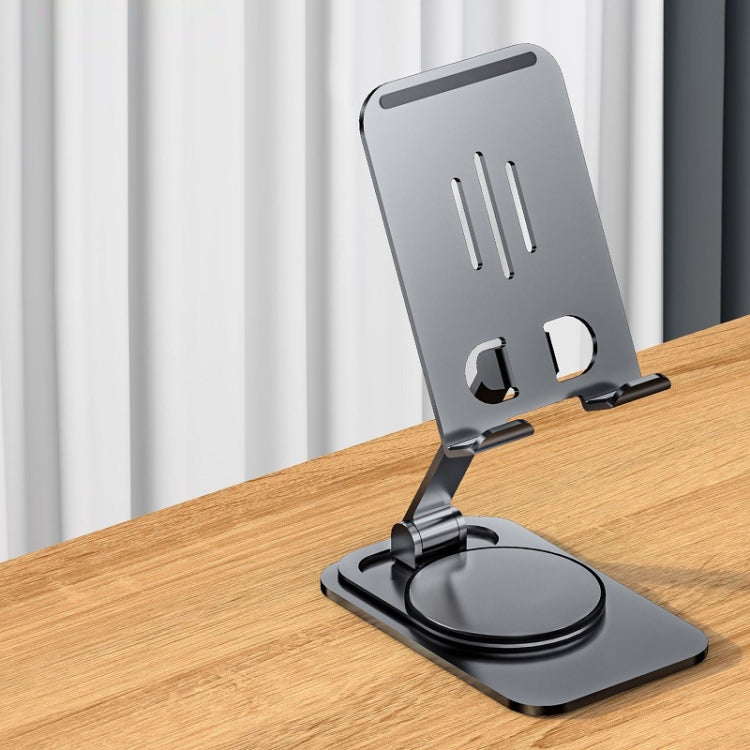 Desktop 360-degree Rotating Foldable Mobile Phone Holder, Color: Metal Gray - free shipping - PMC TechLife - Order now!