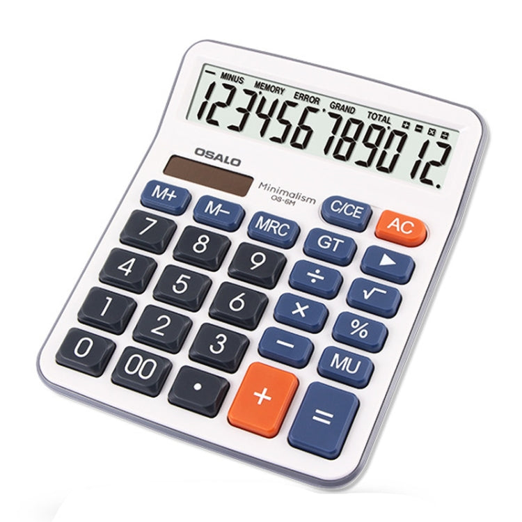 OSALO OS-6M 12-digit Office Desktop Calculator Solar Dual Power Calculator - free shipping - PMC TechLife - Order now!