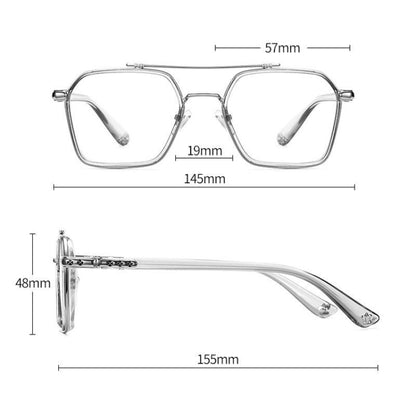 Double-beam Polarized Variable Color Eyeglasses Non-degree Flat Glasses, Lens: Change Tea Color(Gray Silver Frame) - Plain Glass Spectacles by PMC Jewellery | Online Shopping South Africa | PMC Jewellery