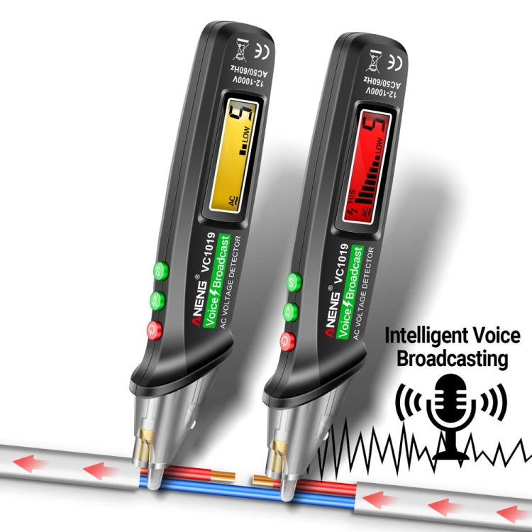 ANENG VC1019 Non-Contact Induction Electric Pen High-Precision Line Detection Breakpoint Voice Test Pen(Black) - free shipping - PMC TechLife - Order now!