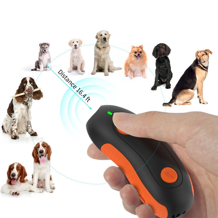 Ultrasonic Pet Trainer Handheld Sonic Dog Repeller Portable Electronic Dog Trainer(Orange) - Training Aids by PMC TechLife | Online Shopping South Africa | PMC TechLife | Buy Now Pay Later Mobicred