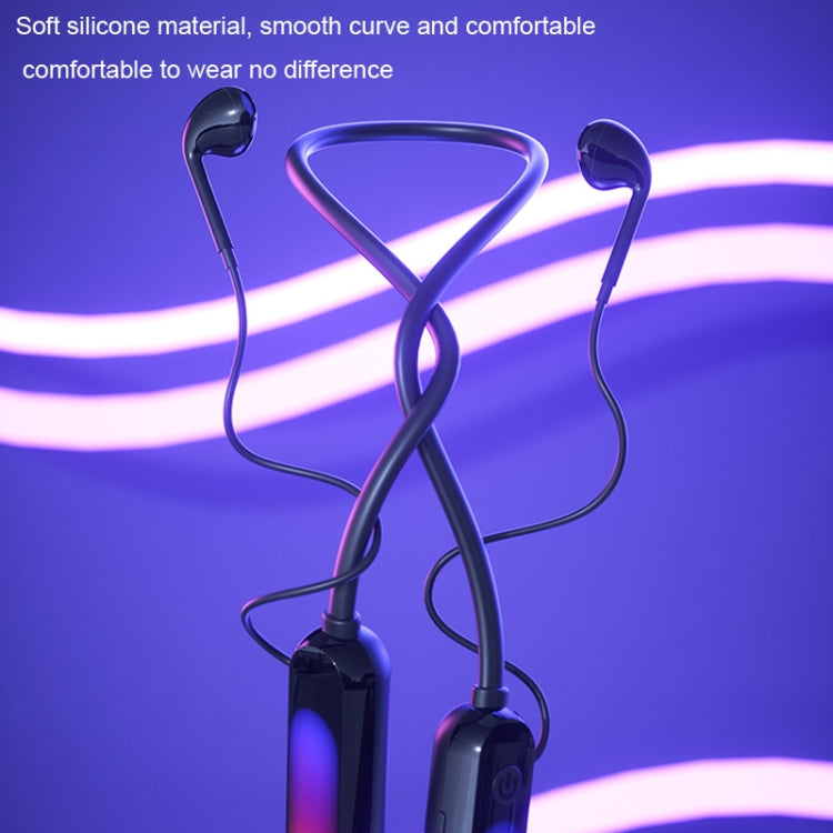 With Atmosphere Lamp Hanging Neck Bluetooth Earphone, Style: Earphone - Neck-mounted Earphone by PMC Jewellery | Online Shopping South Africa | PMC Jewellery