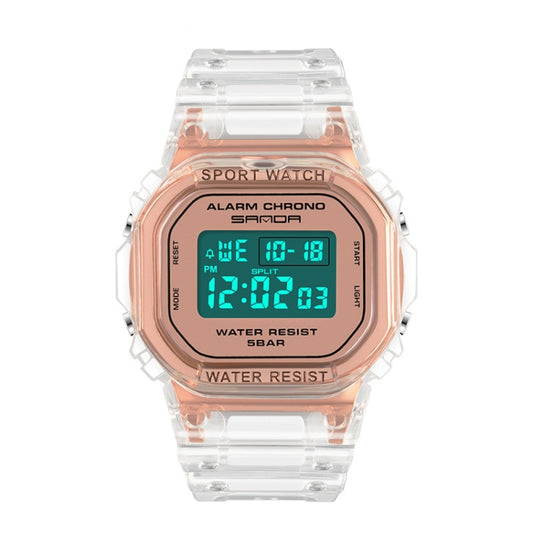 SANDA 2009 Multifunctional Sports Waterproof Calendar Watch(Rose Gold) - Sport Watches by SANDA | Online Shopping South Africa | PMC Jewellery