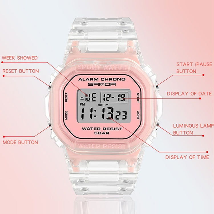 SANDA 2009 Multifunctional Sports Waterproof Calendar Watch(Silver) - Sport Watches by SANDA | Online Shopping South Africa | PMC Jewellery | Buy Now Pay Later Mobicred