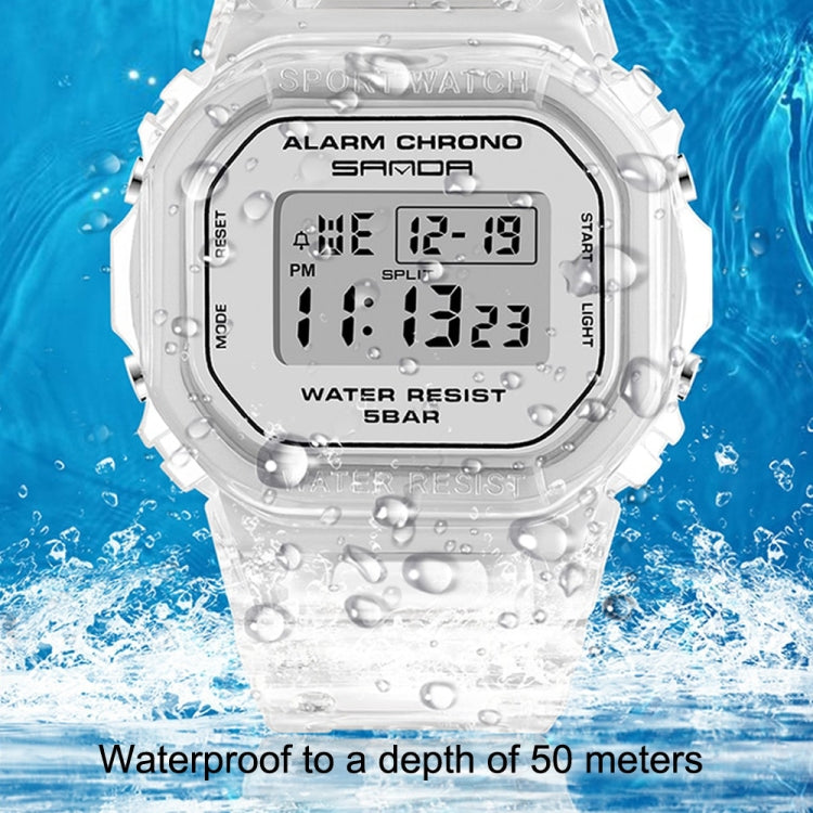 SANDA 2009 Multifunctional Sports Waterproof Calendar Watch(Silver) - Sport Watches by SANDA | Online Shopping South Africa | PMC Jewellery | Buy Now Pay Later Mobicred