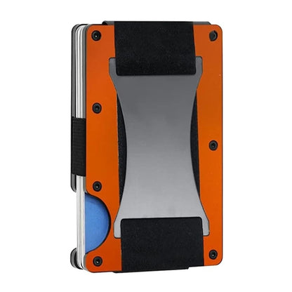 Credit Card Holder Wallets RFID Blocking Slim Metal Card Clip, Color: Orange - Antimagnetic RFID Package by PMC Jewellery | Online Shopping South Africa | PMC Jewellery | Buy Now Pay Later Mobicred