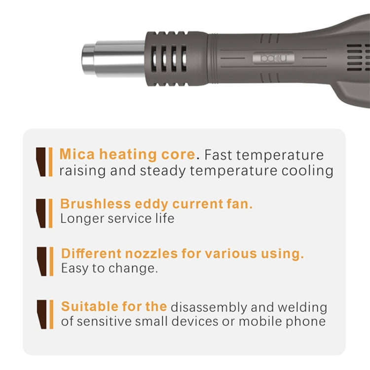 BAKU BA-601C+ Digital Display 2-In-1 Electric Soldering Iron Heat Exchanger Mobile Phone Maintenance Desoldering US Plug 110V - Electric Soldering Iron by BAKU | Online Shopping South Africa | PMC Jewellery | Buy Now Pay Later Mobicred