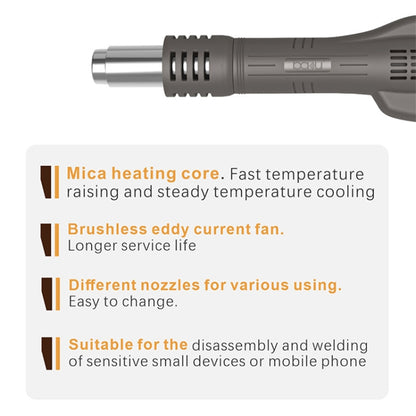 BAKU BA-601C+ Digital Display 2-In-1 Electric Soldering Iron Heat Exchanger Mobile Phone Maintenance Desoldering EU Plug 220V - Electric Soldering Iron by BAKU | Online Shopping South Africa | PMC Jewellery | Buy Now Pay Later Mobicred