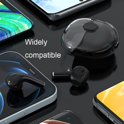 Transparent Semi-In-Ear Stereo Touch Waterproof Noise Reduction Bluetooth Earphones, Color: Black - Bluetooth Earphone by PMC Jewellery | Online Shopping South Africa | PMC Jewellery