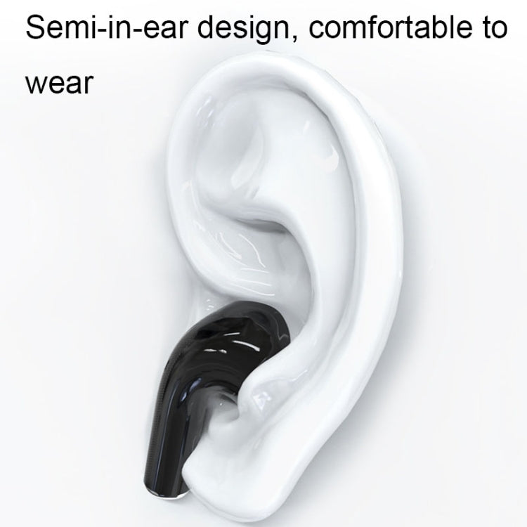 Transparent Semi-In-Ear Stereo Touch Waterproof Noise Reduction Bluetooth Earphones, Color: White - Bluetooth Earphone by PMC Jewellery | Online Shopping South Africa | PMC Jewellery