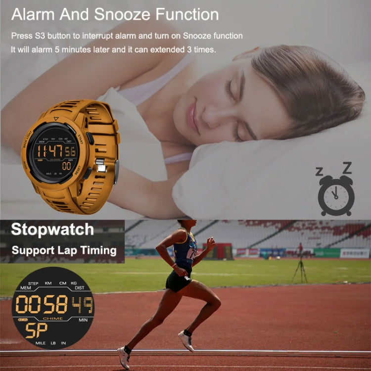 Calorie Pedometer Alarm Clock Waterproof Multifunctional Mountain Sports Shockproof Smartwatch(Red) - LED Digital Watches by PMC Jewellery | Online Shopping South Africa | PMC Jewellery