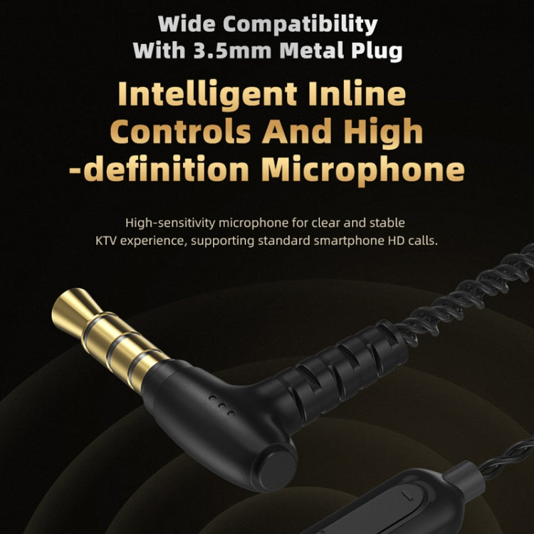 CVJ In-Ear Wired Gaming Earphone, Color: With Mic Black - In Ear Wired Earphone by CVJ | Online Shopping South Africa | PMC Jewellery | Buy Now Pay Later Mobicred