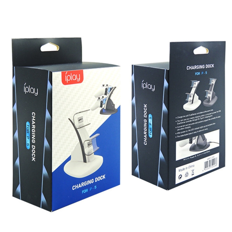 iplay HBP-253 For PS5 Game Wireless Handle Double Charging Base Placement Bracket(Black) - free shipping - PMC TechLife - Order now!