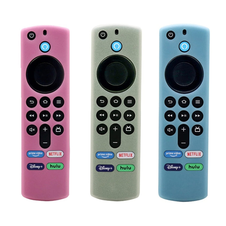 2pcs Remote Control Case For Amazon Fire TV Stick 2021 ALEXA 3rd Gen With Airtag Holder(Luminous Pink) - Remote Control Covers by PMC TechLife | Online Shopping South Africa | PMC TechLife